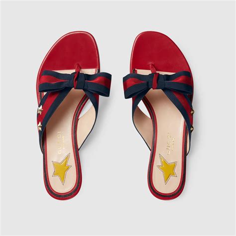 gucci querelle thong sandals|GUCCI Grosgrain Querelle Web Thong Sandals 37 Red.